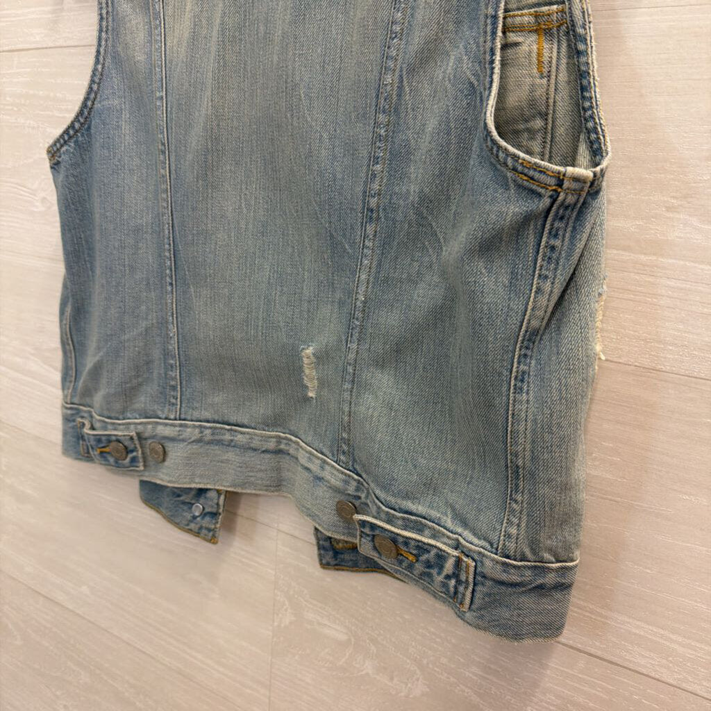 Levi Light Wash Denim Vest Small