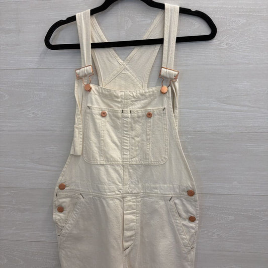 We The Free White Denim Overalls 26