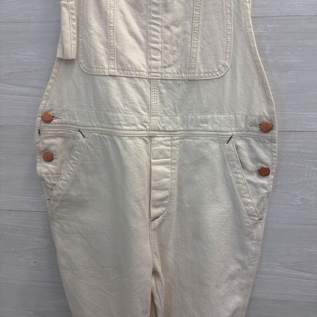 We The Free White Denim Overalls 26