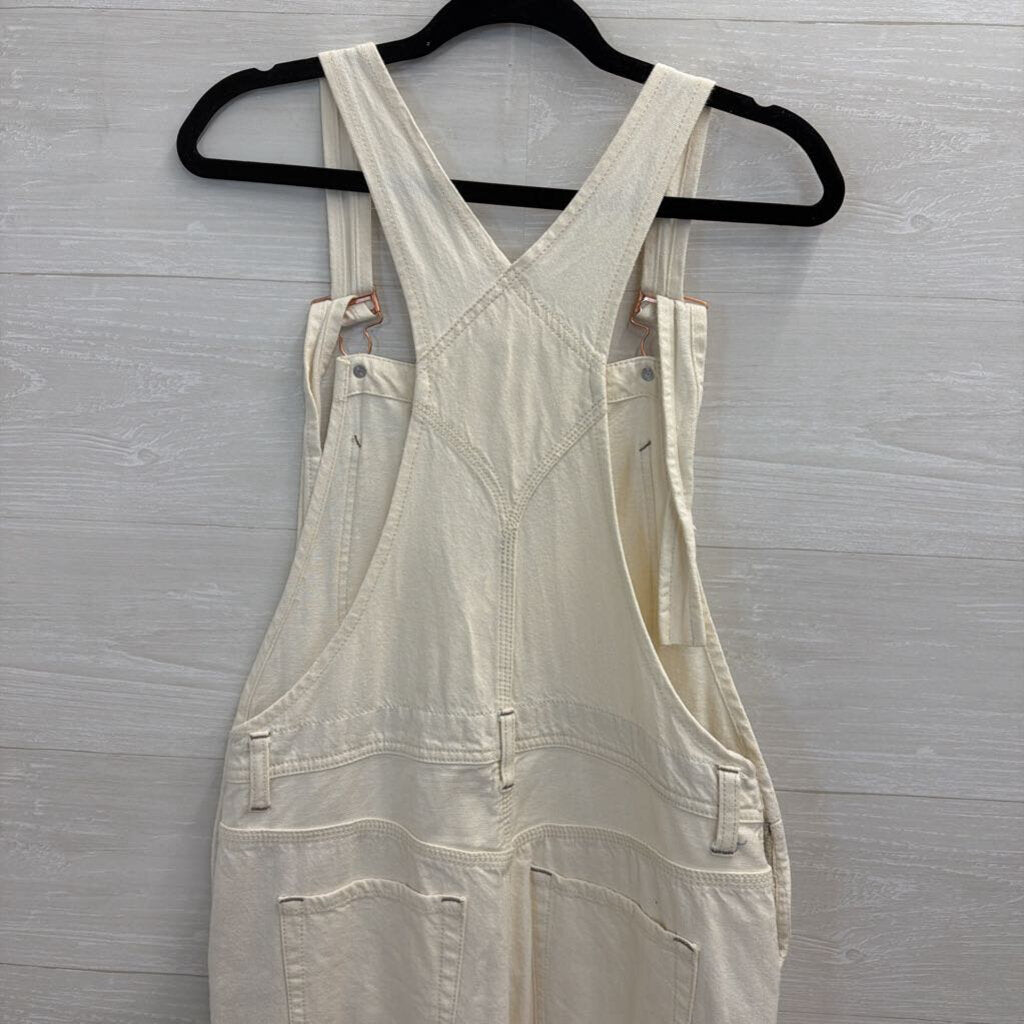We The Free White Denim Overalls 26