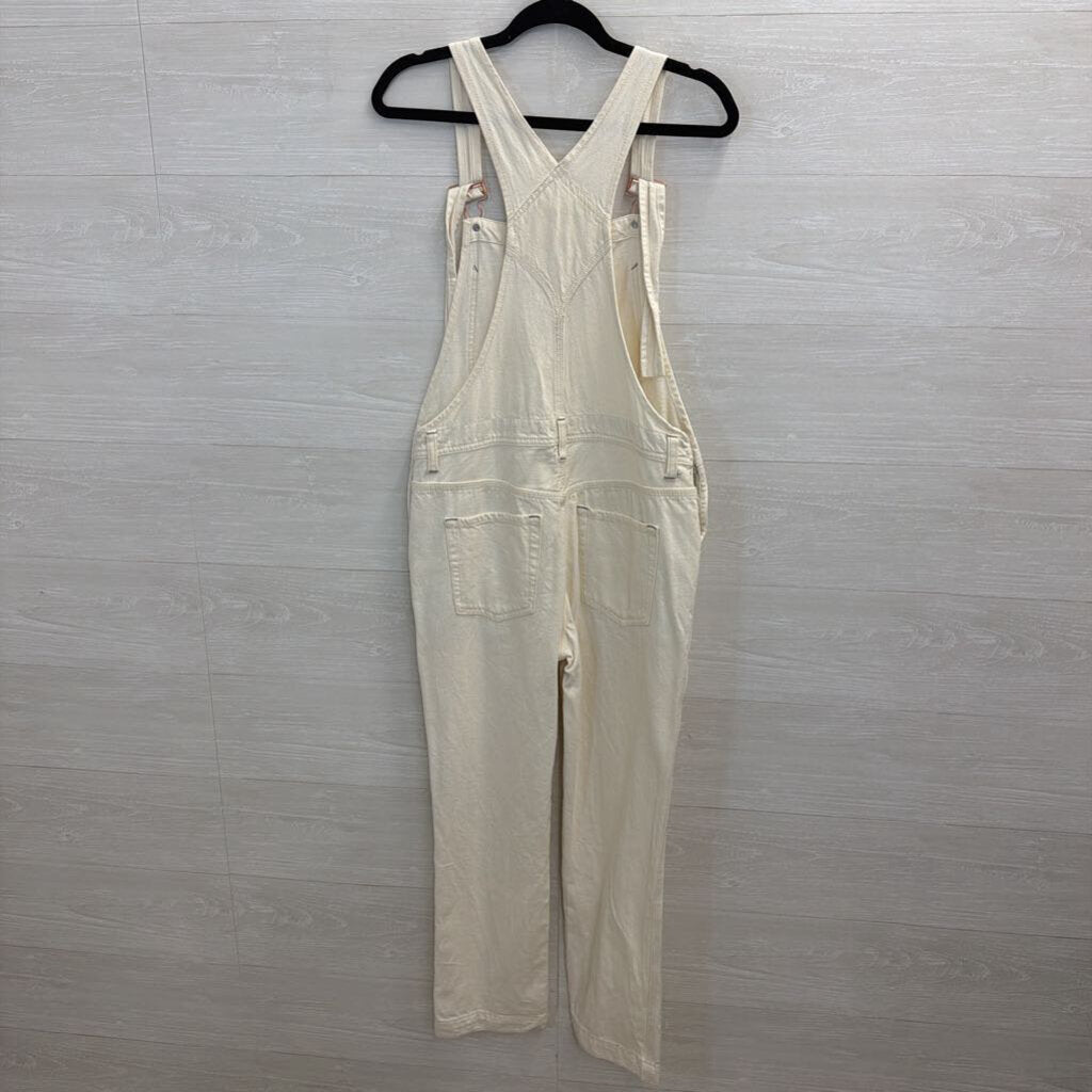 We The Free White Denim Overalls 26
