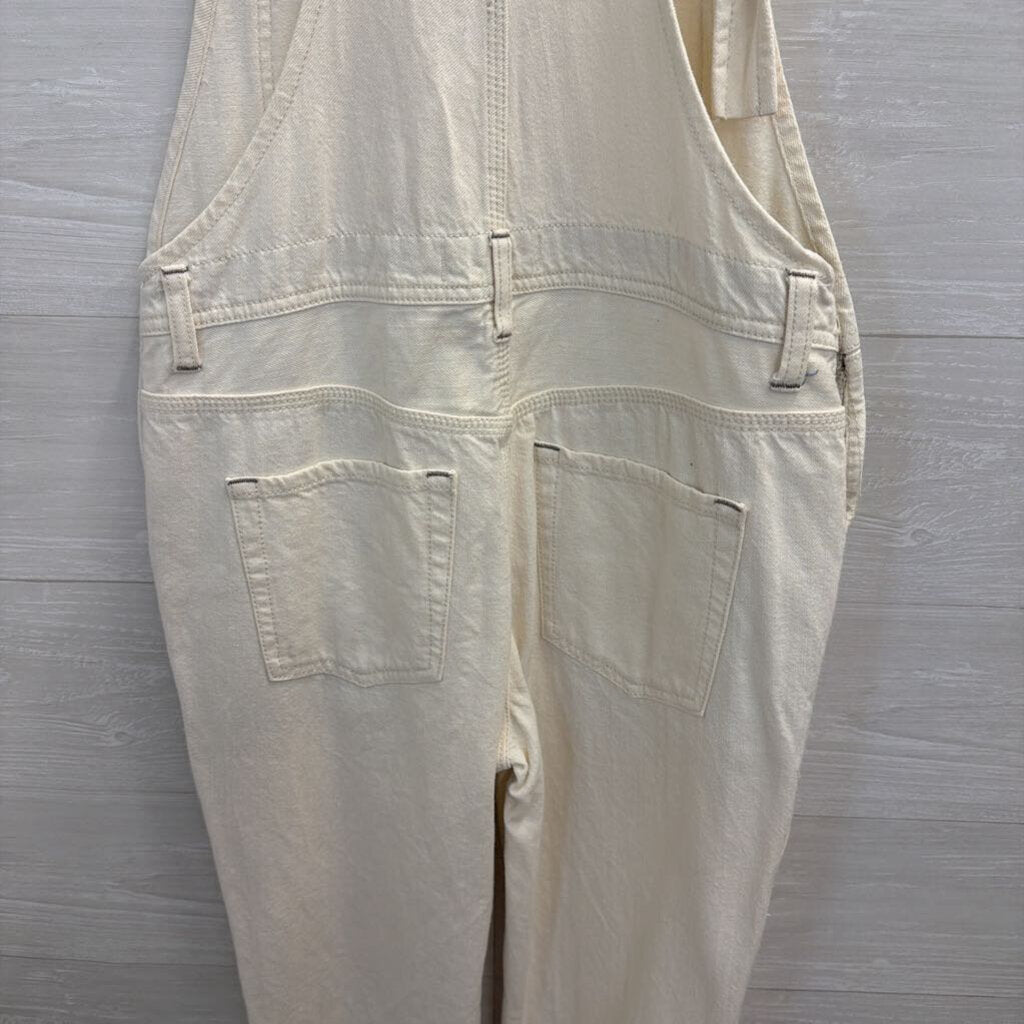 We The Free White Denim Overalls 26