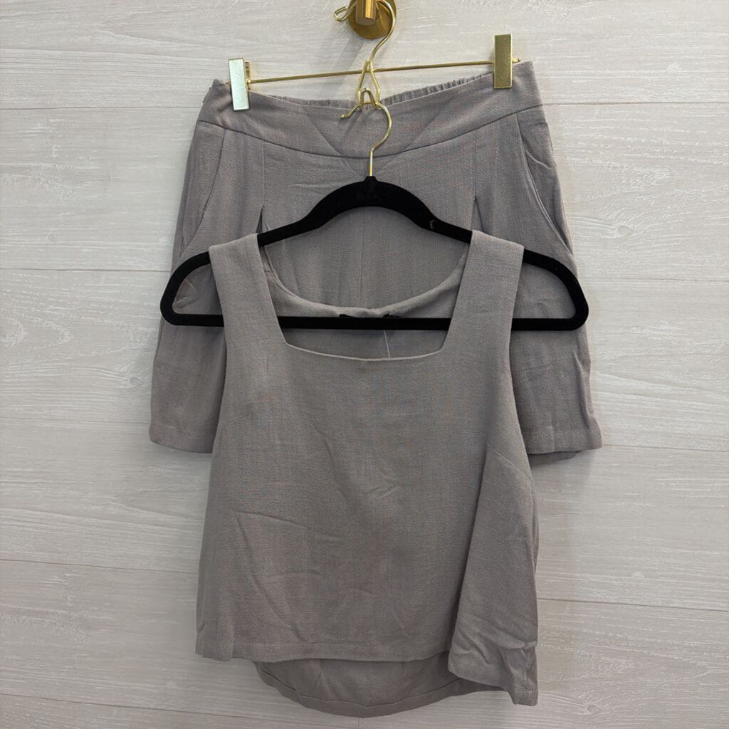 Automet Grey Tank/ Shorts Set Small
