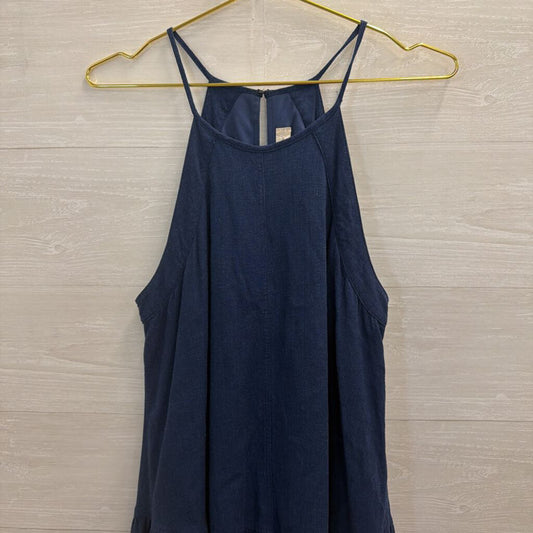 Altar'd State Blue Sleeveless Ruffle Hem Dress Medium