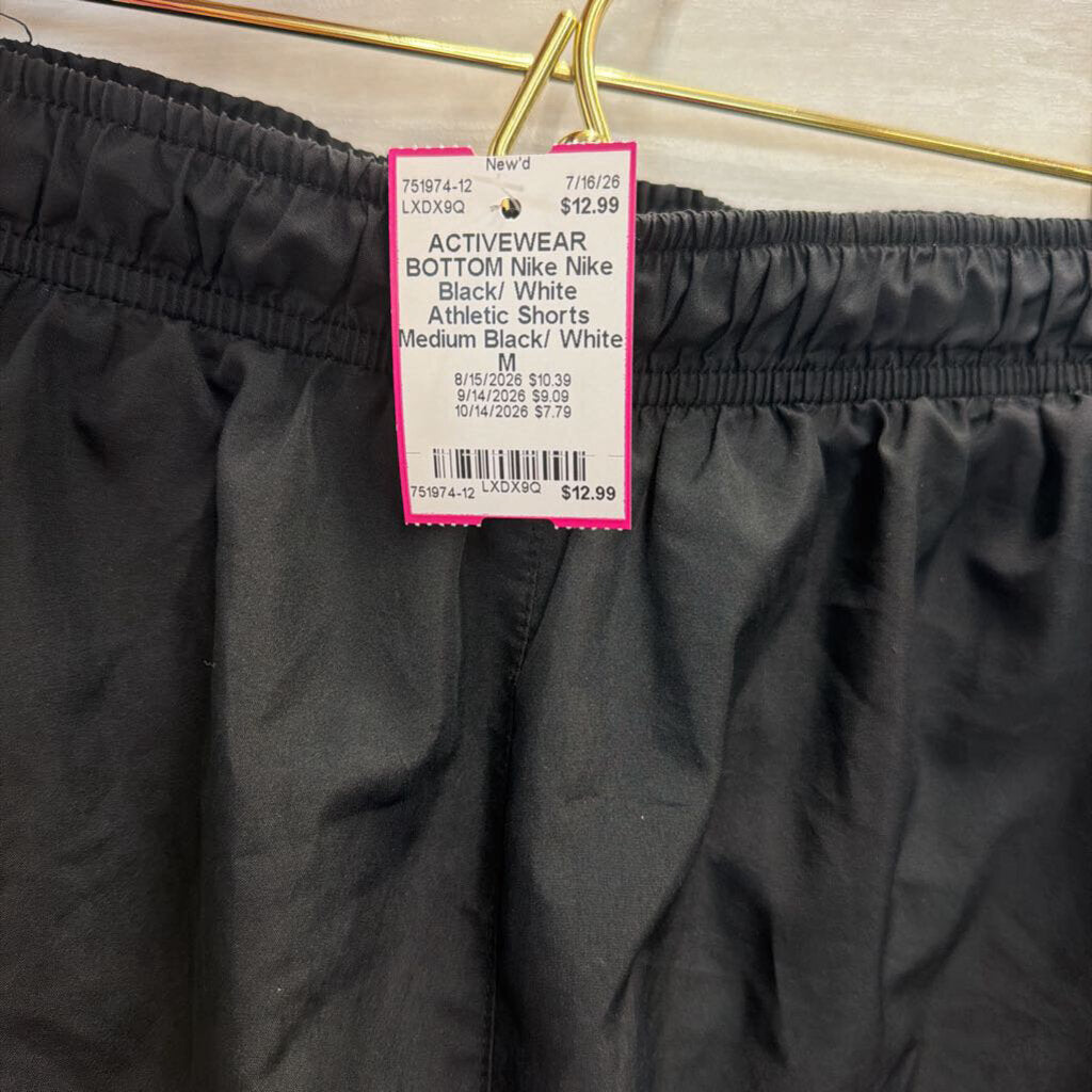 Nike Black/ White Athletic Shorts Medium