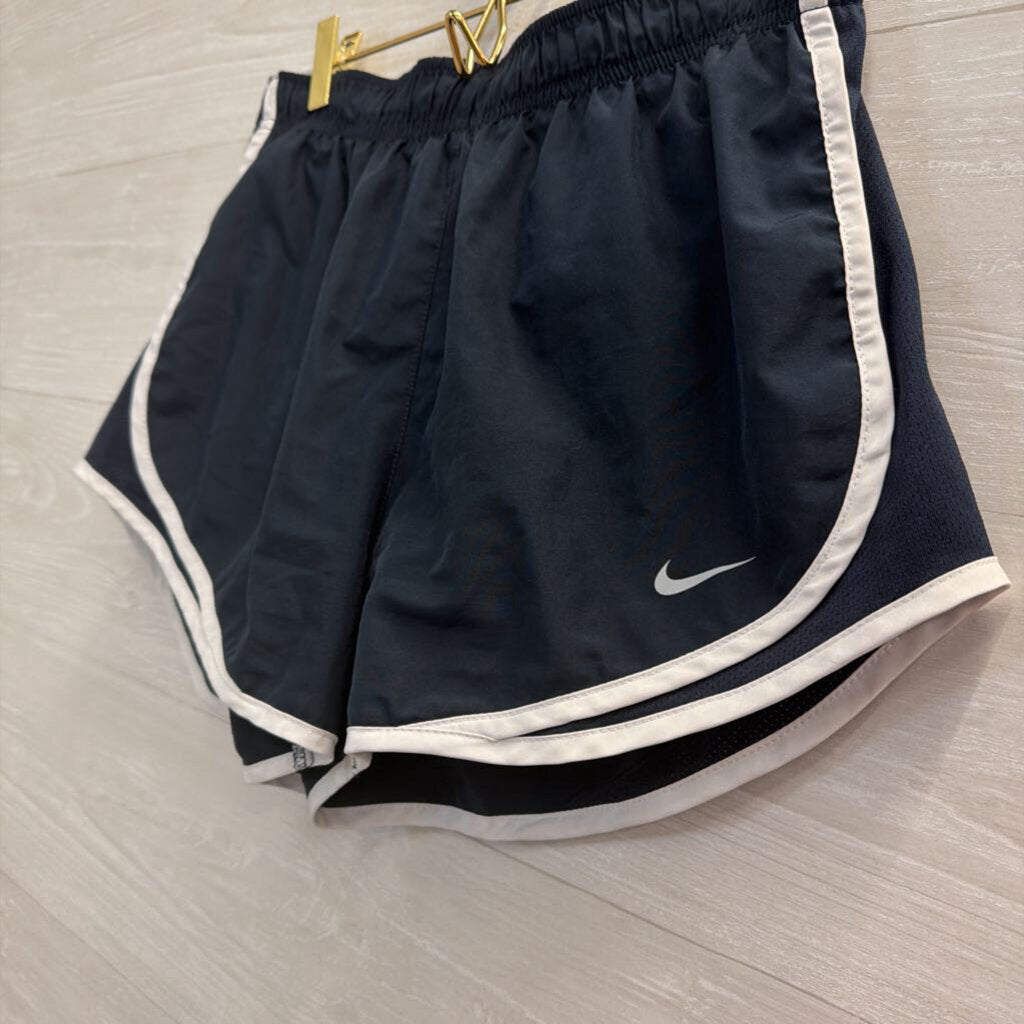 Nike Navy/ White Athletic Shorts Medium