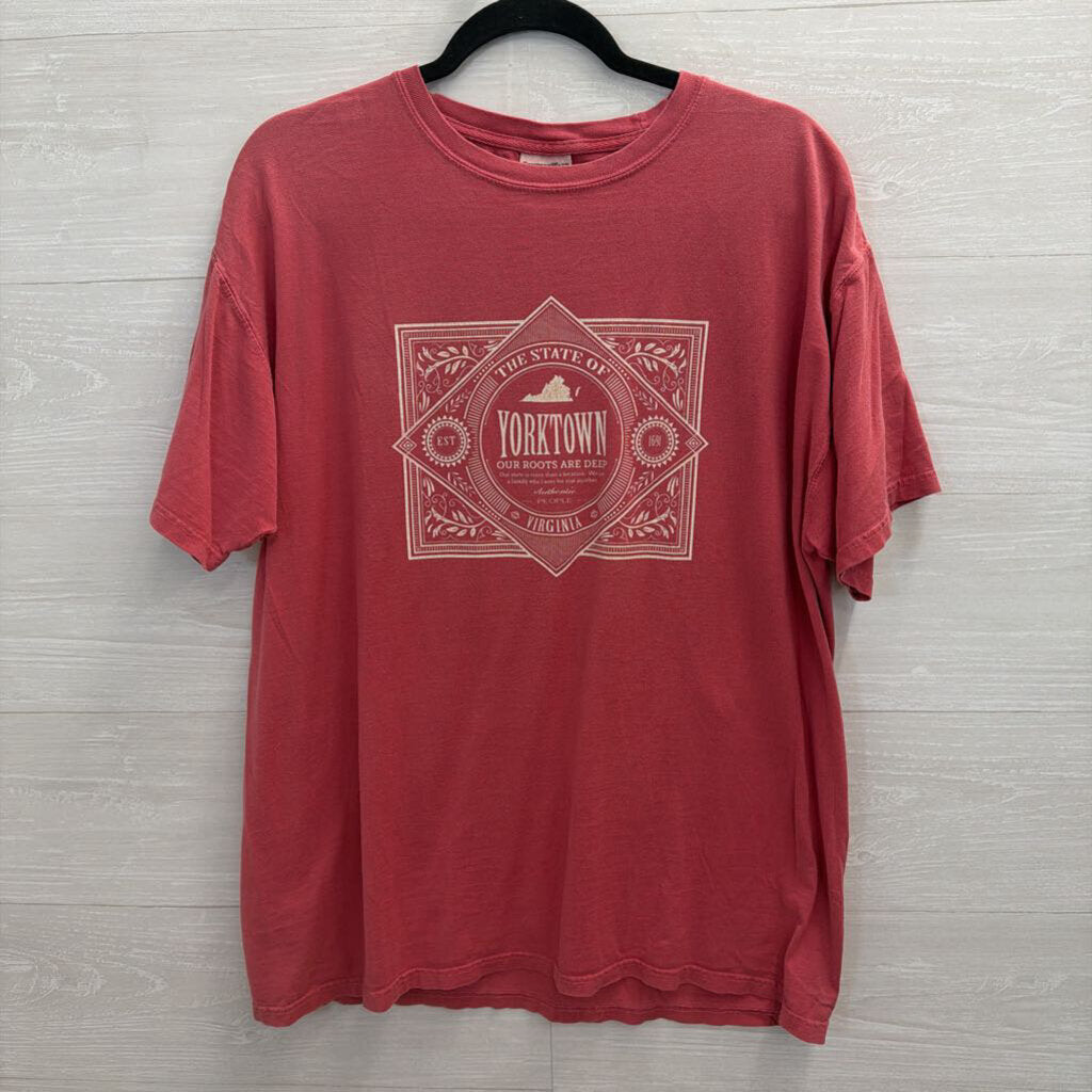 Brick Red Yorktown Short Sleeve Graphic Tee Large