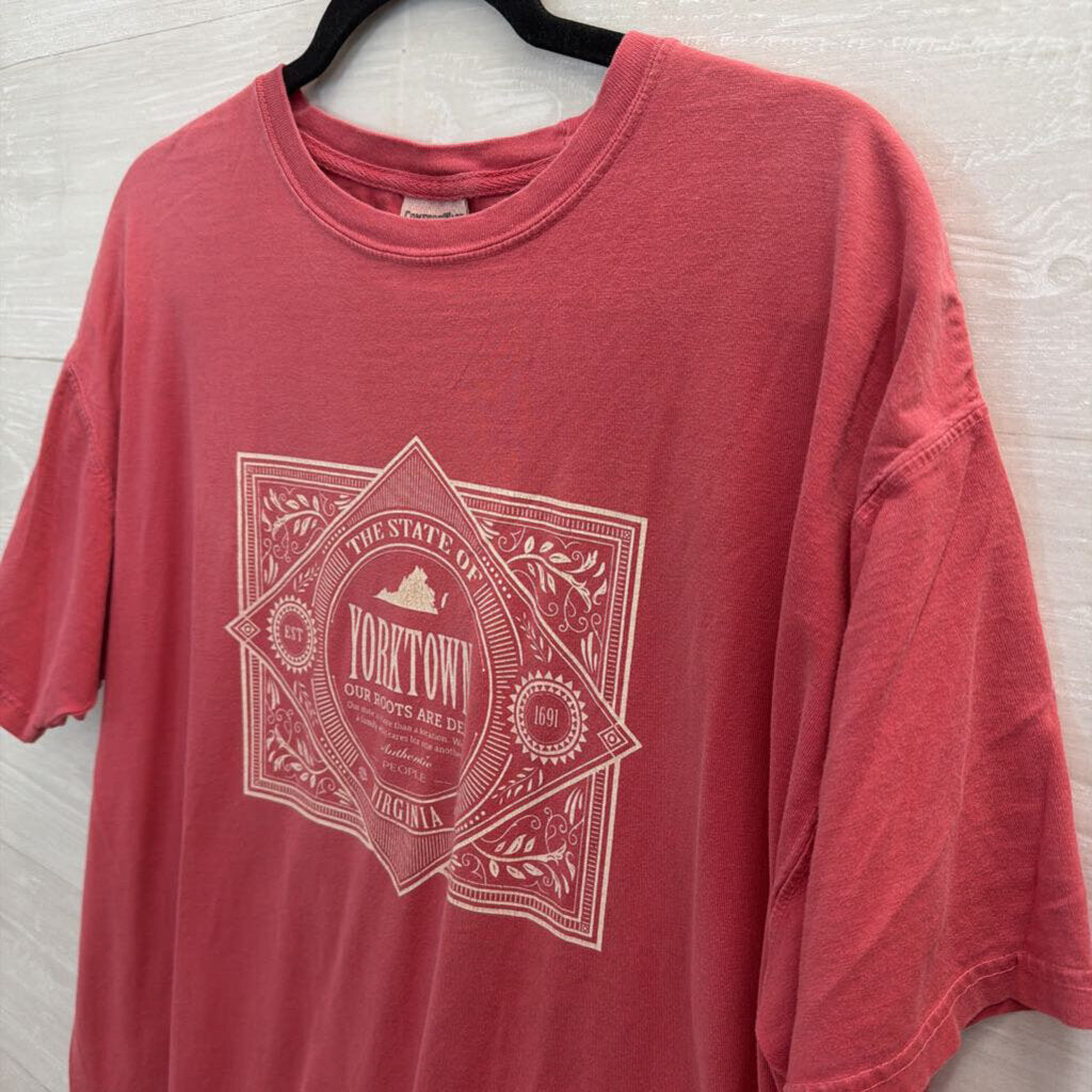 Brick Red Yorktown Short Sleeve Graphic Tee Large