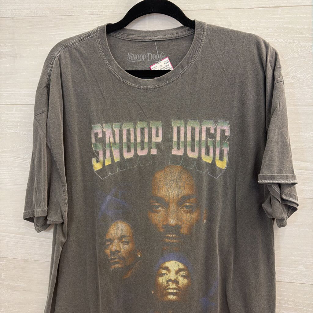 Snoop Dog Grey Short Sleeve Graphic Tee One Size