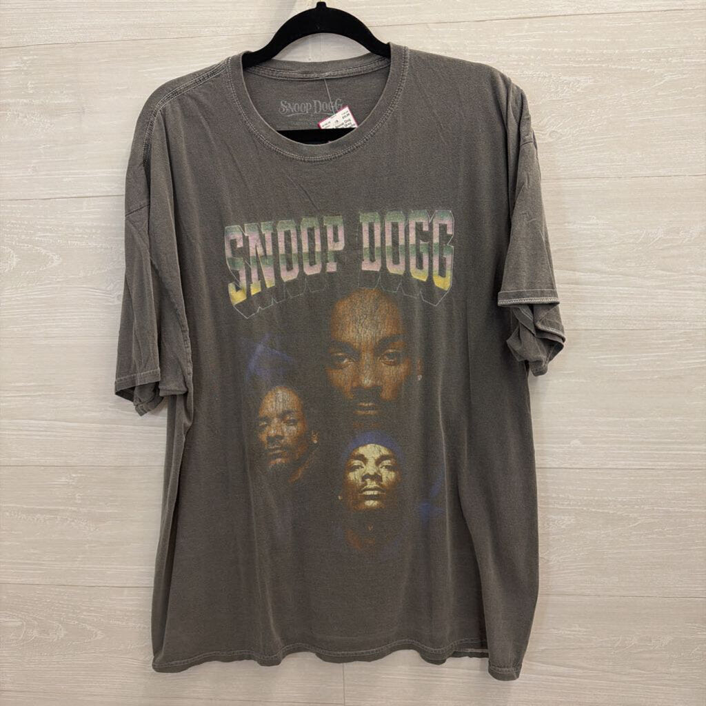 Snoop Dog Grey Short Sleeve Graphic Tee One Size