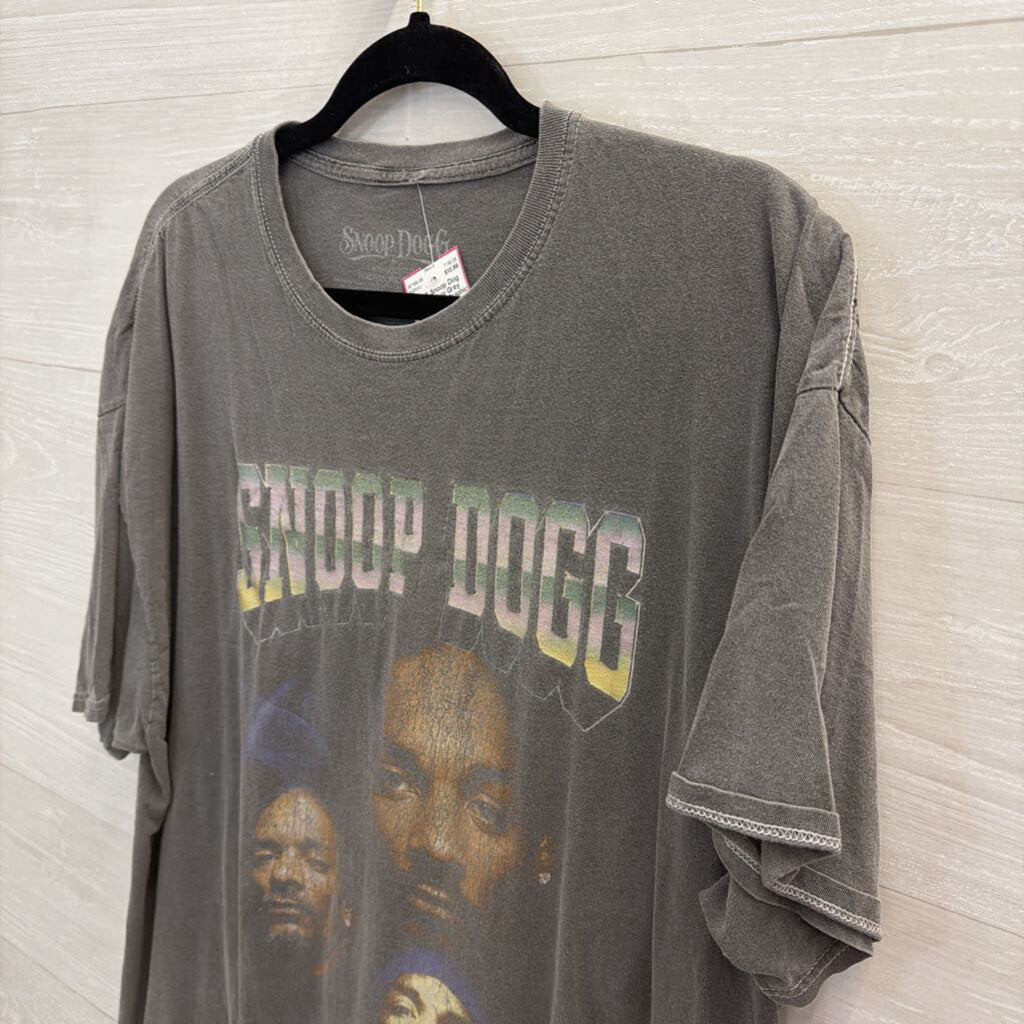 Snoop Dog Grey Short Sleeve Graphic Tee One Size
