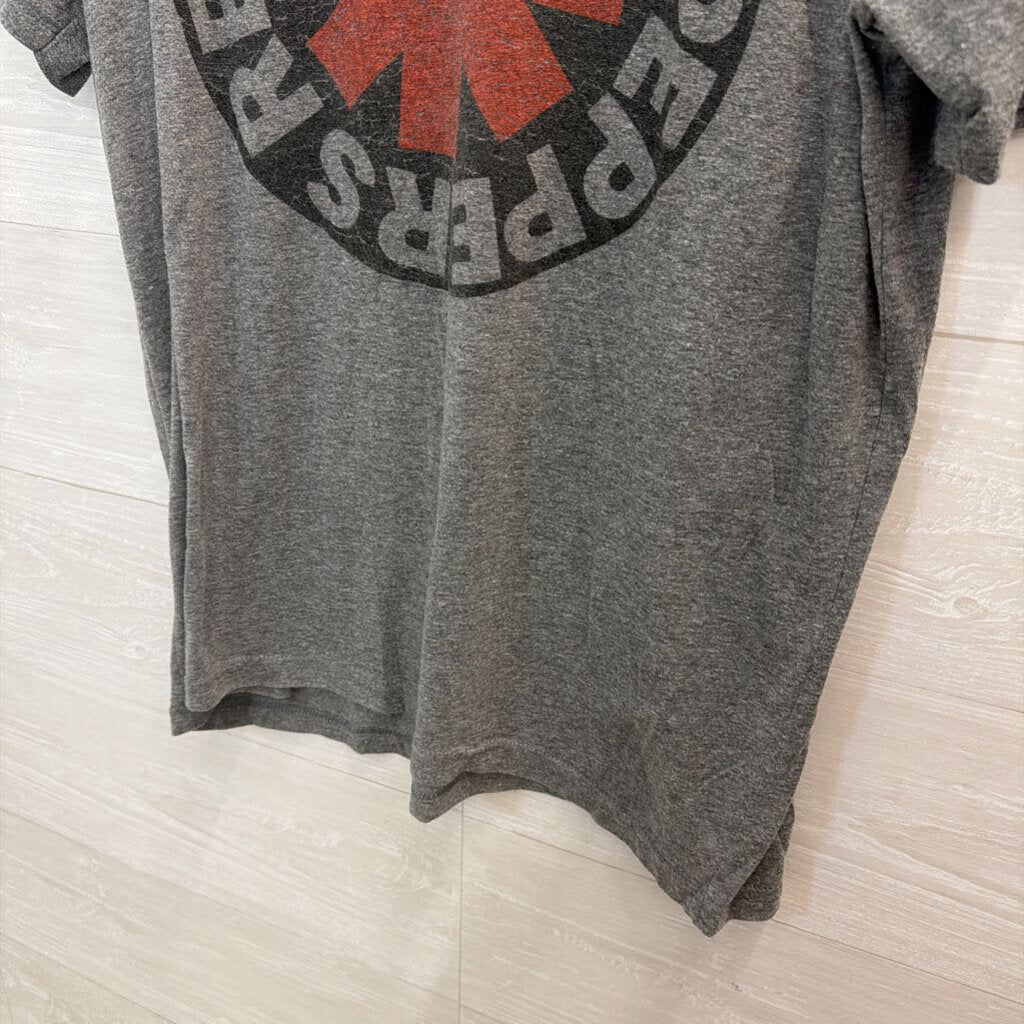 Grey Red Hot Chili Peppers Short Sleeve Graphic Tee XXL