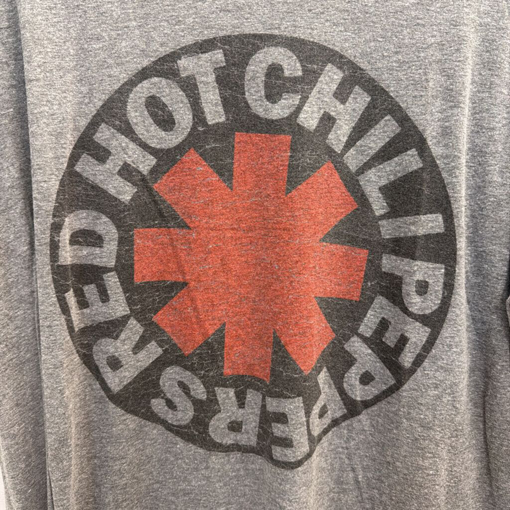 Grey Red Hot Chili Peppers Short Sleeve Graphic Tee XXL