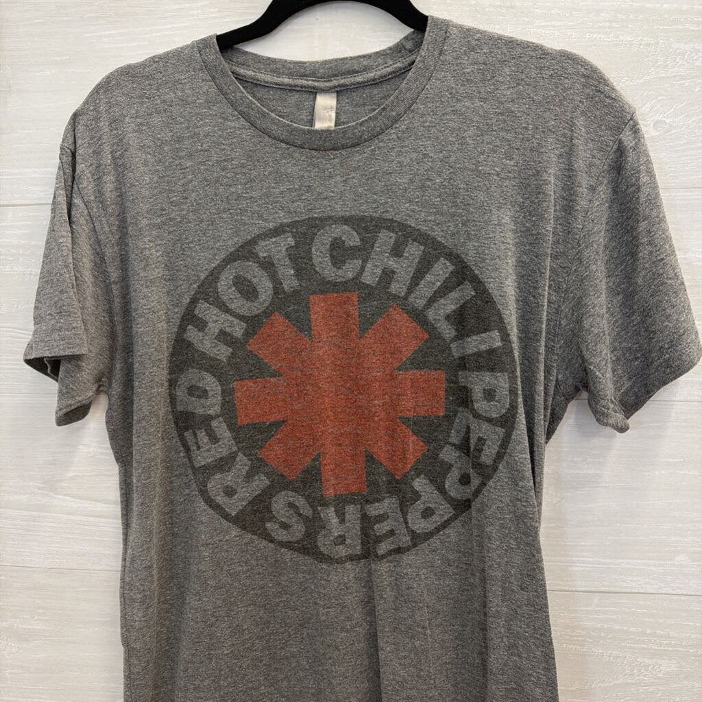 Grey Red Hot Chili Peppers Short Sleeve Graphic Tee Medium