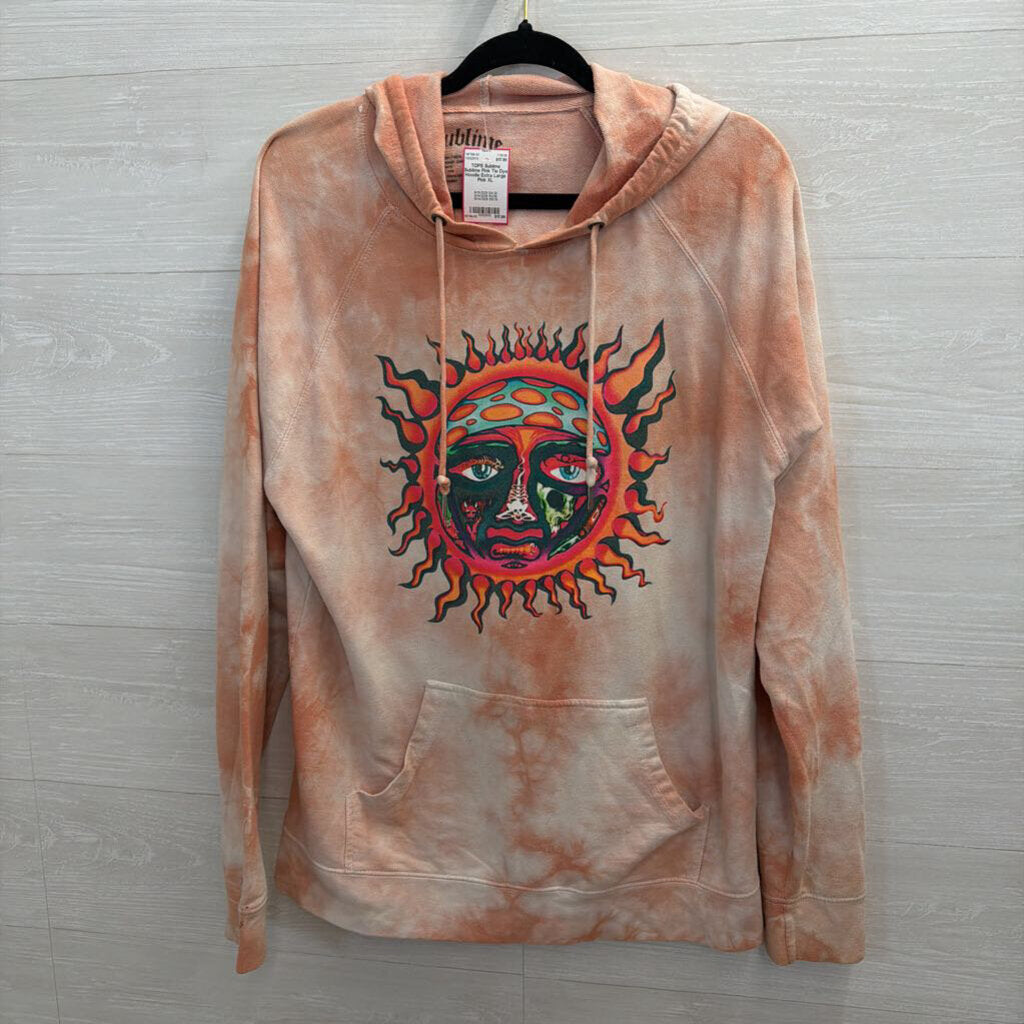 Sublime Pink Tie Dye Hoodie Extra Large