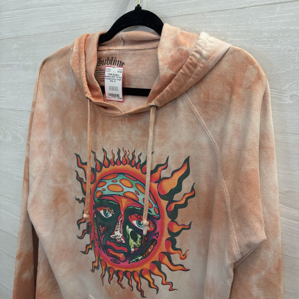 Sublime Pink Tie Dye Hoodie Extra Large