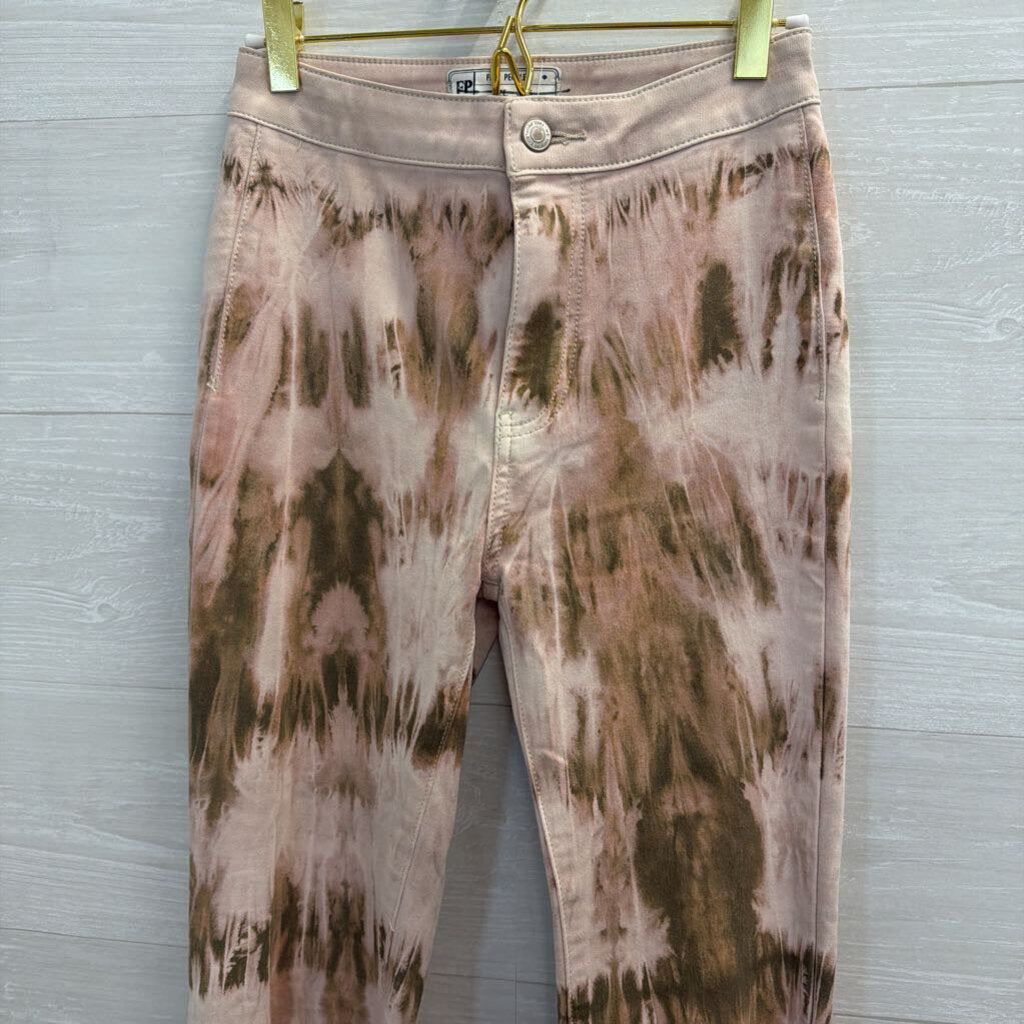 Free People Purple Tie Dye Just Float On Flare Pants 25