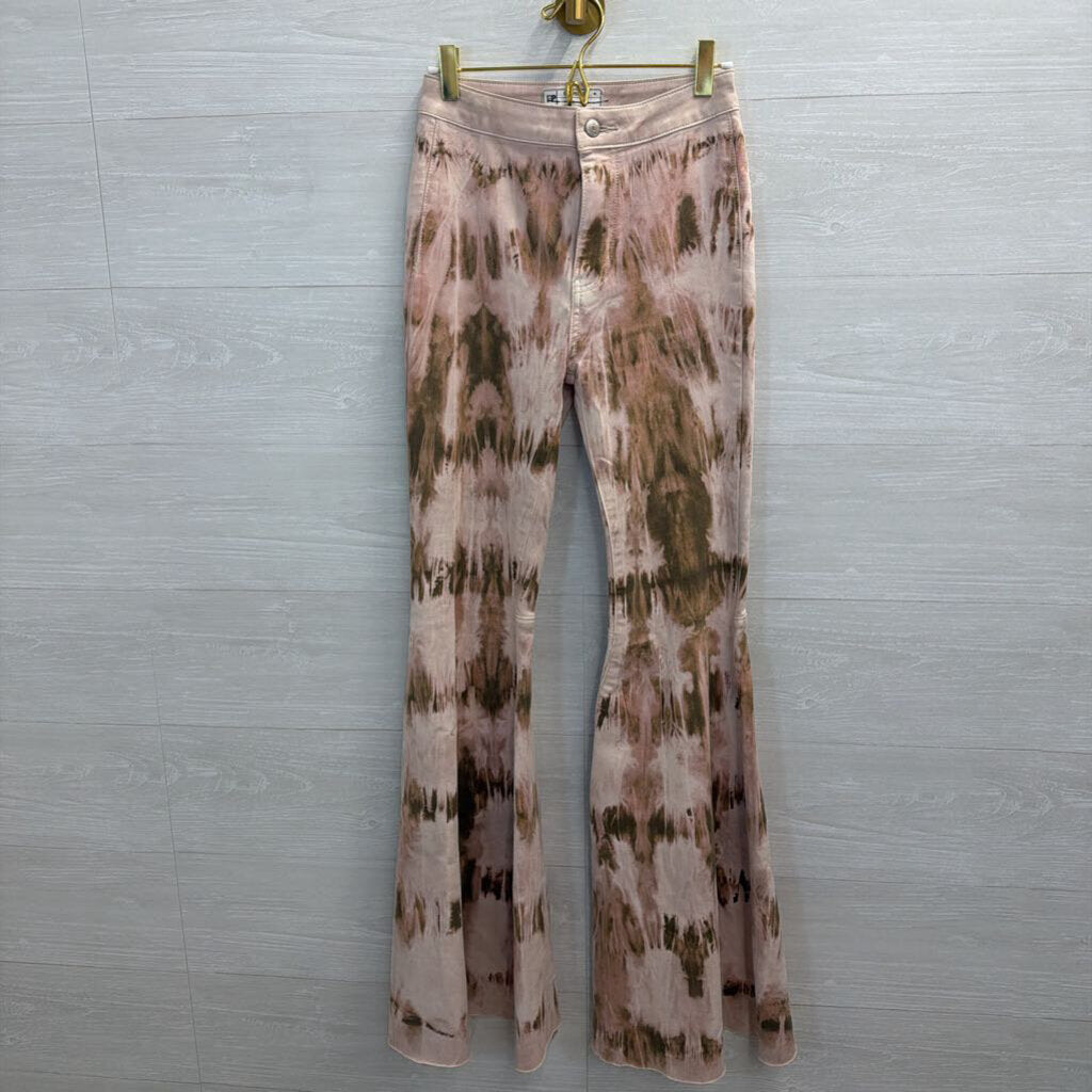 Free People Purple Tie Dye Just Float On Flare Pants 25