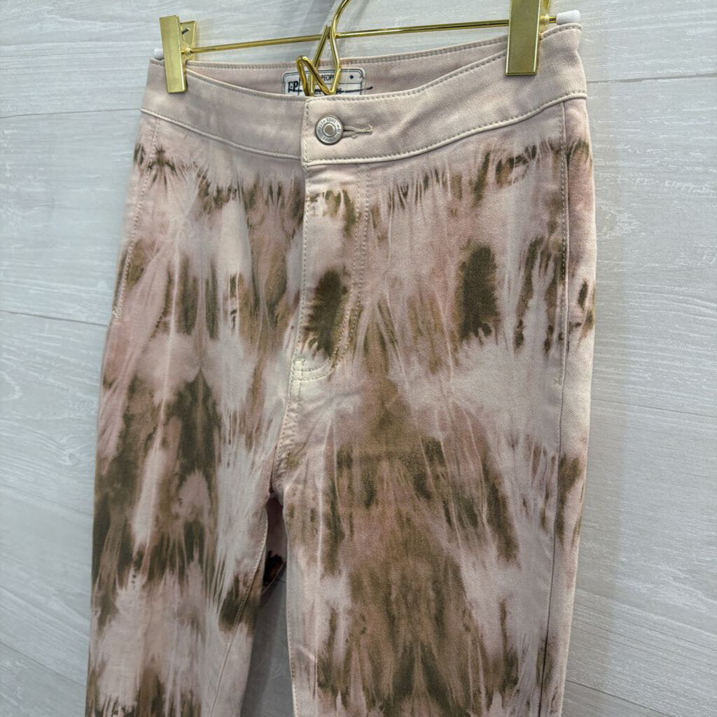 Free People Purple Tie Dye Just Float On Flare Pants 25