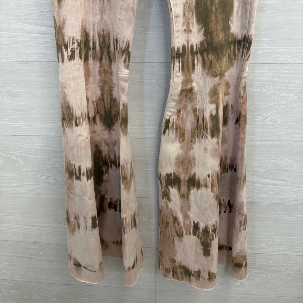 Free People Purple Tie Dye Just Float On Flare Pants 25