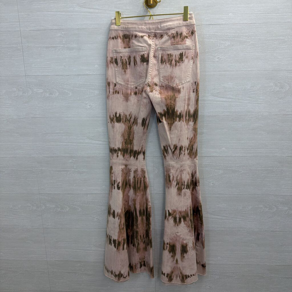 Free People Purple Tie Dye Just Float On Flare Pants 25