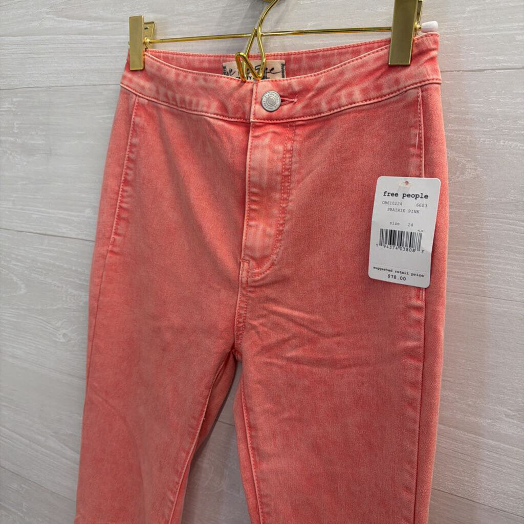 We The Free Pink Flare Leg Jeans 24