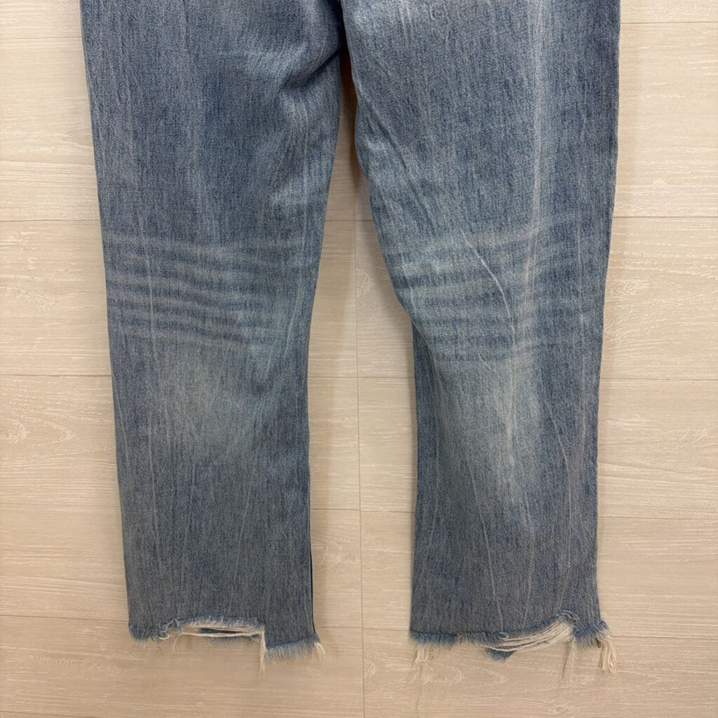Altar'd State Light Wash Wide Leg Distressed Jeans 30