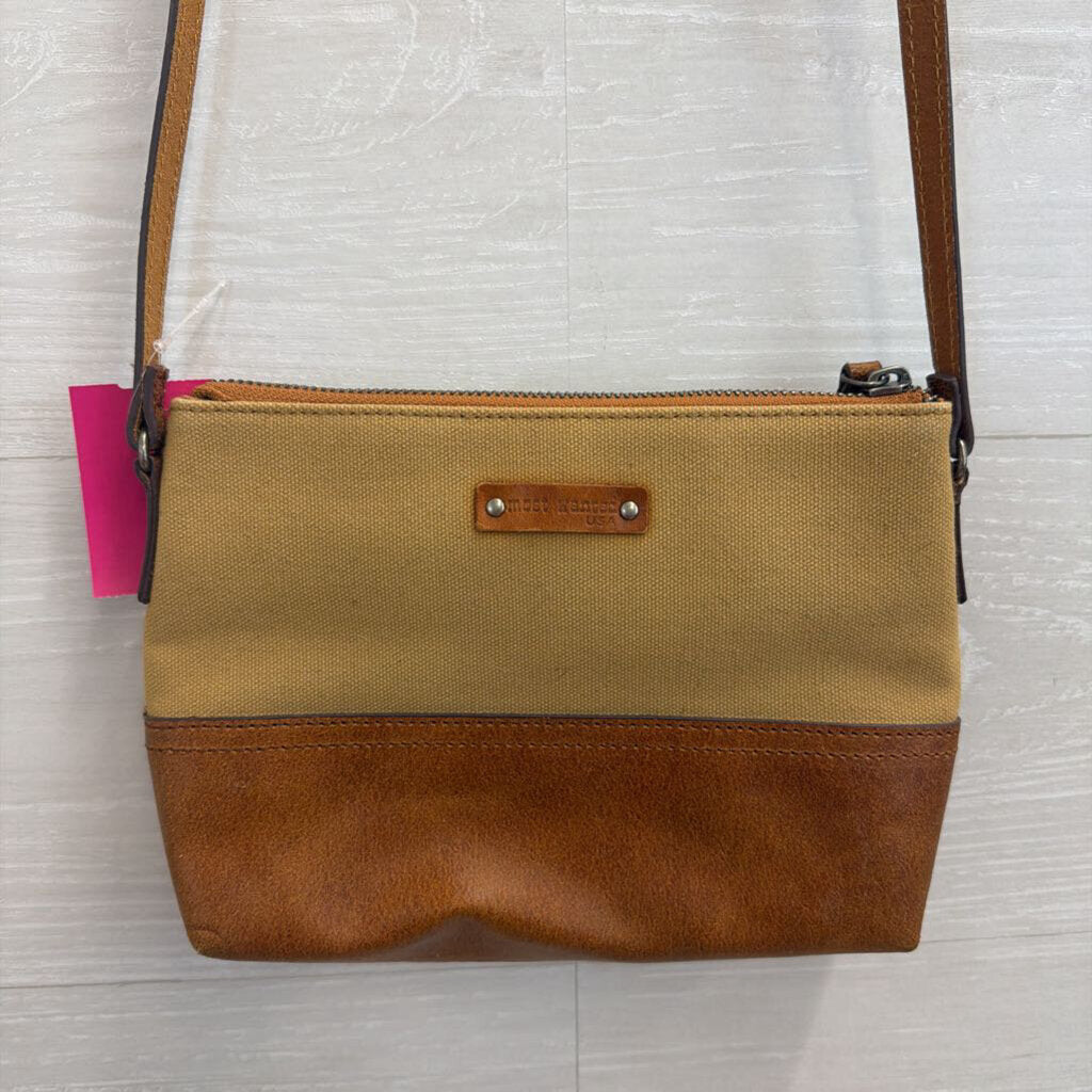 Most Wanted USA Brown Leather Detail Crossbody Purse
