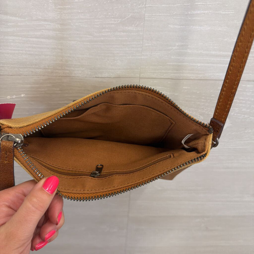 Most Wanted USA Brown Leather Detail Crossbody Purse