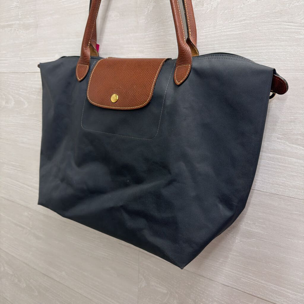 Longchamp Navy Le Pilage Nylon Tote Purse