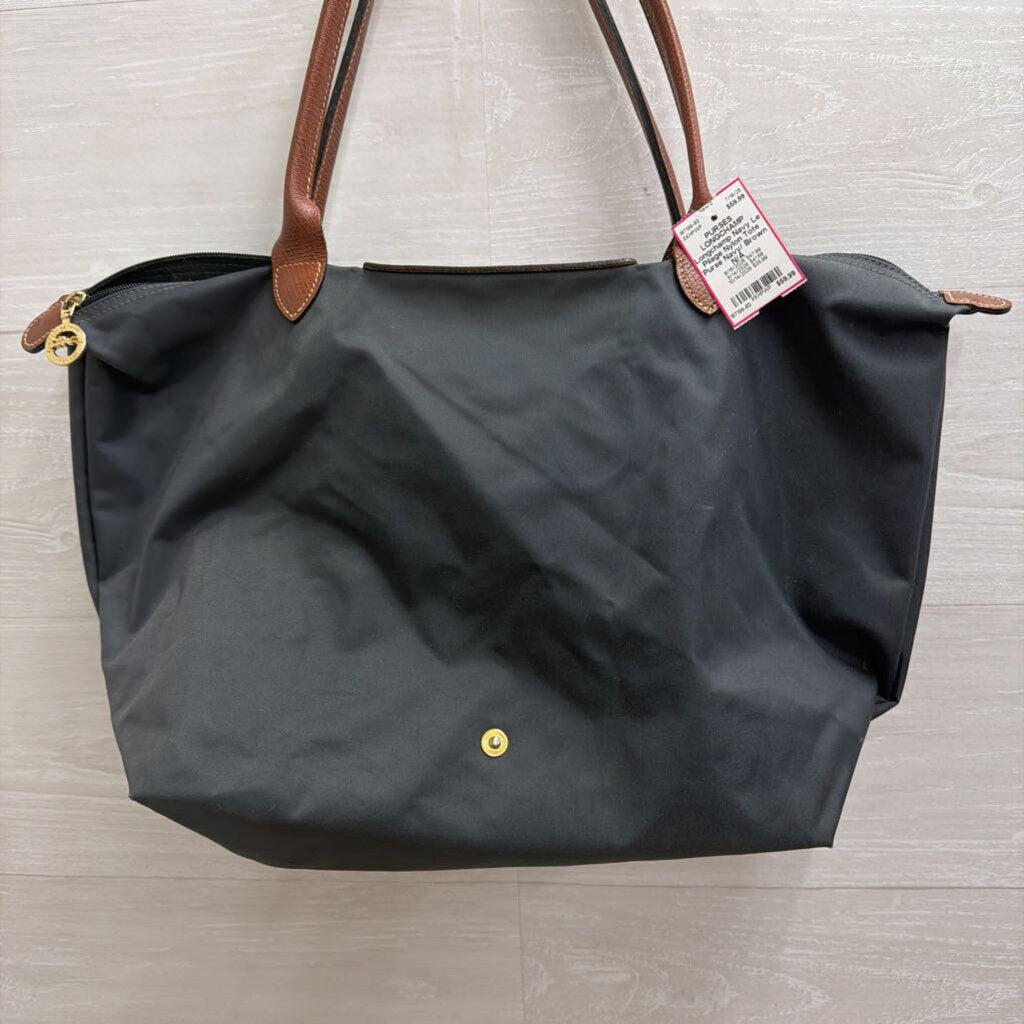 Longchamp Navy Le Pilage Nylon Tote Purse