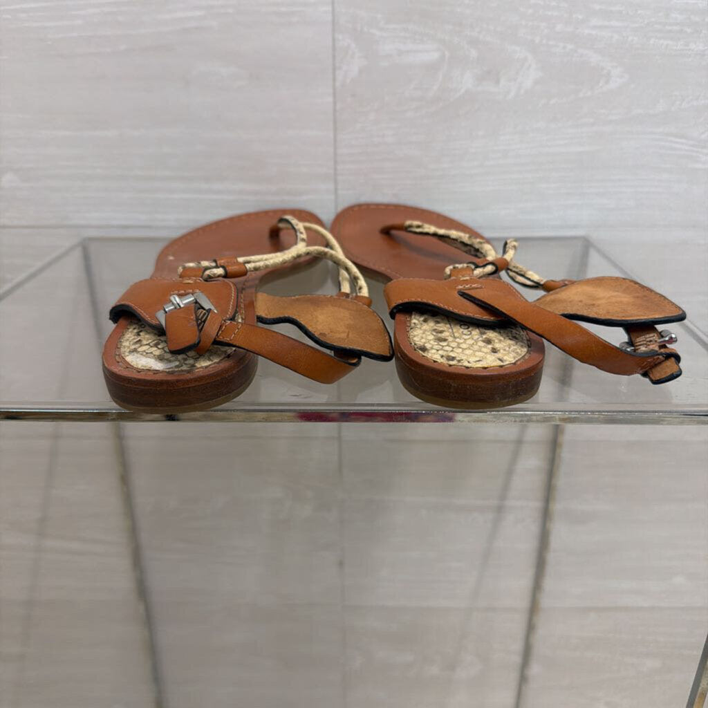 Coach Brown Leather Casual Thong Sandals 9