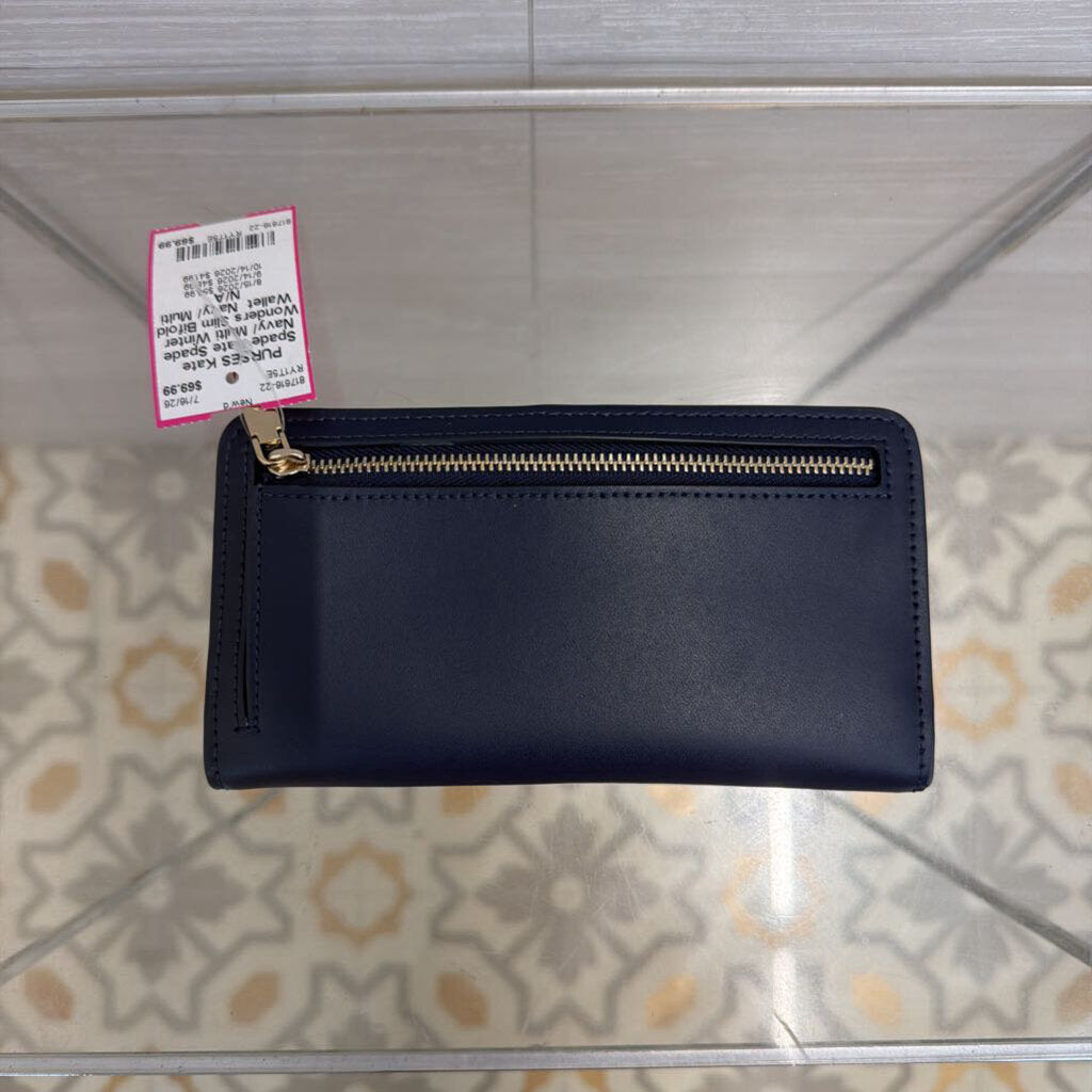 Kate Spade Navy/ Multi Winter Wonders Slim Bifold Wallet