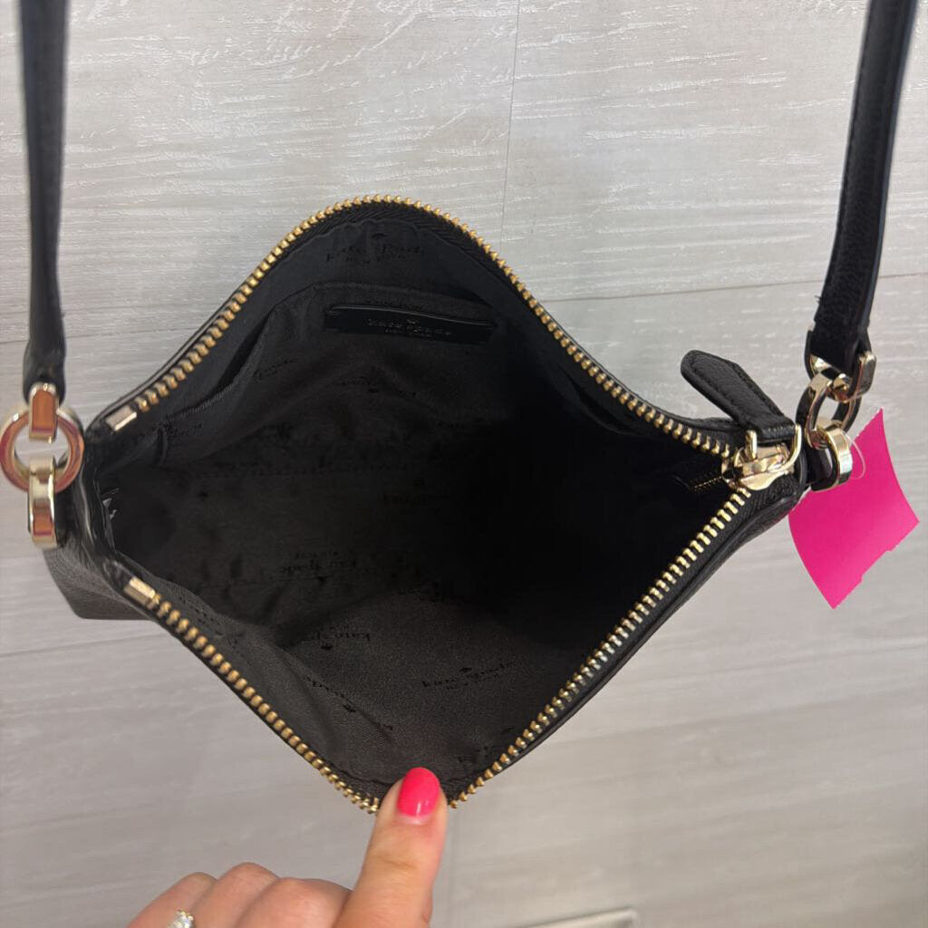 Kate Spade Black Leather Bailey Crossbody Purse
