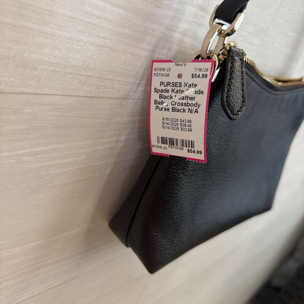 Kate Spade Black Leather Bailey Crossbody Purse