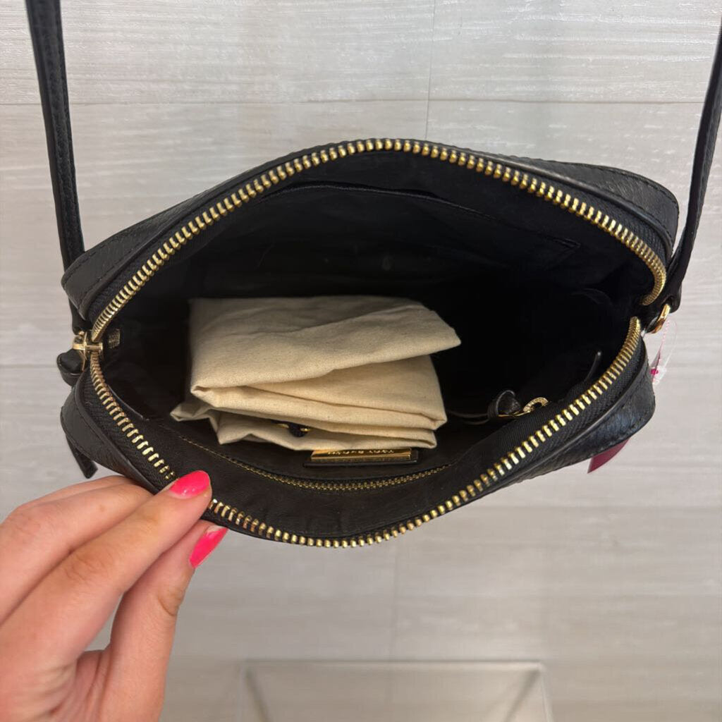 Tory Burch Black Leather Crossbody Purse