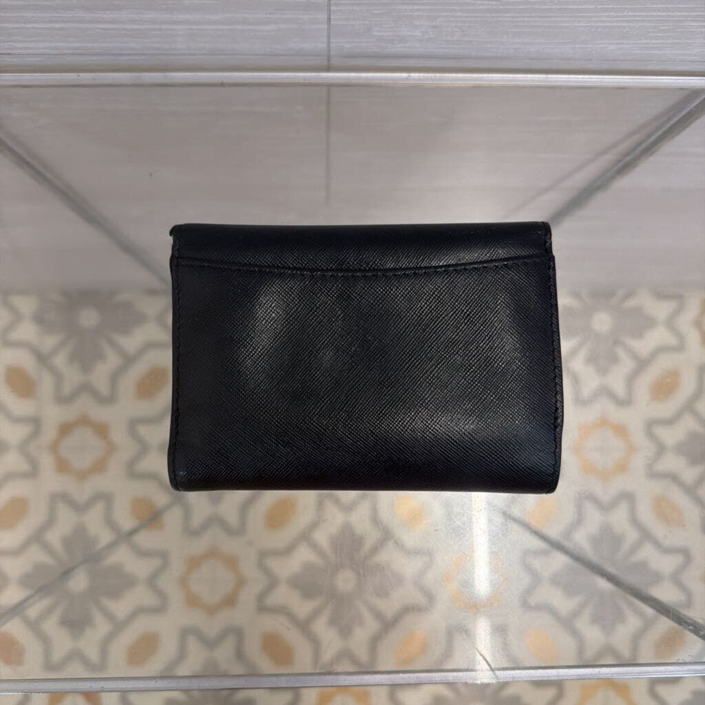 Tory Burch Black Saffiano Leather Robinson Wallet