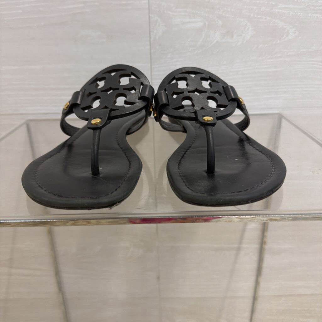 Tory Burch Black Leather Miller Sandals 9