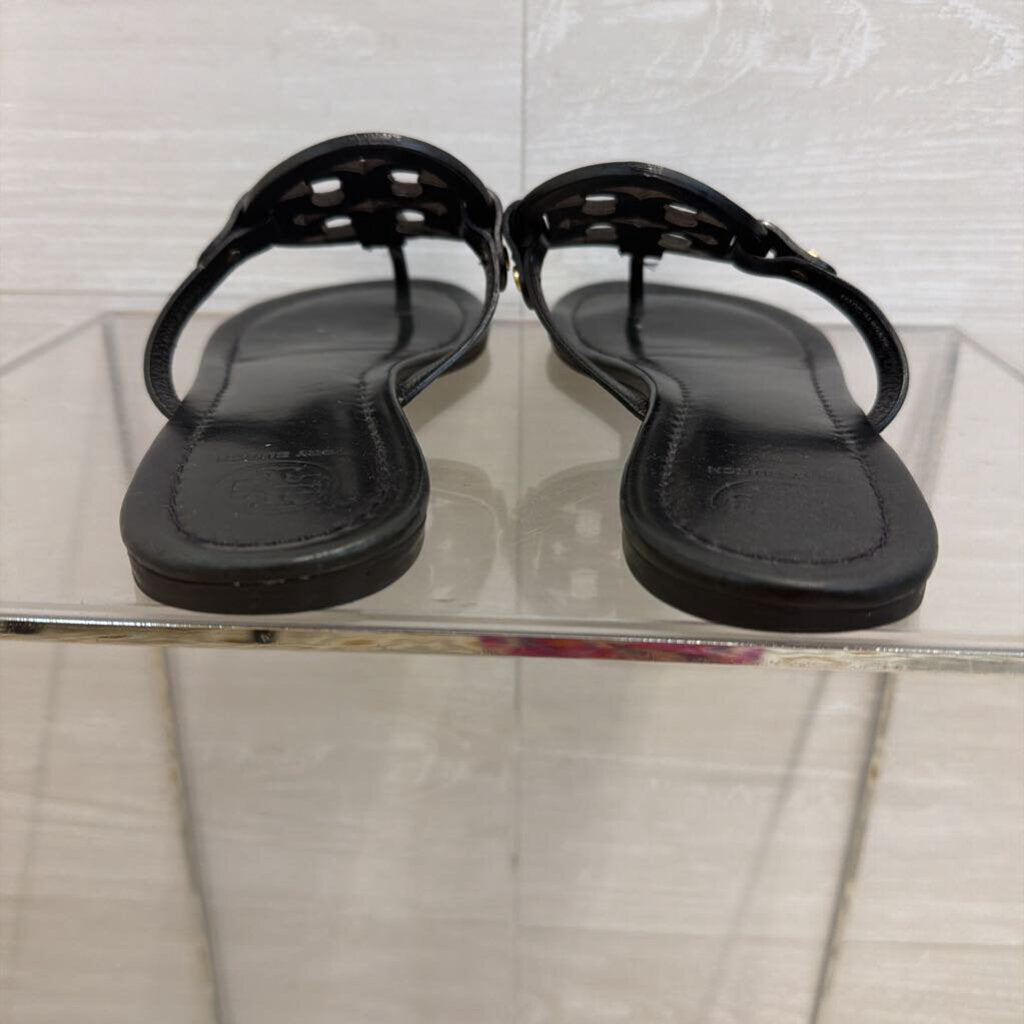 Tory Burch Black Leather Miller Sandals 9