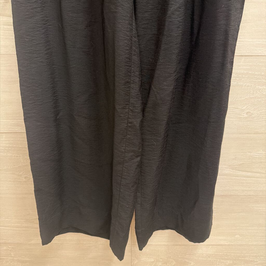 Black Wide Leg Pull On Pants Medium