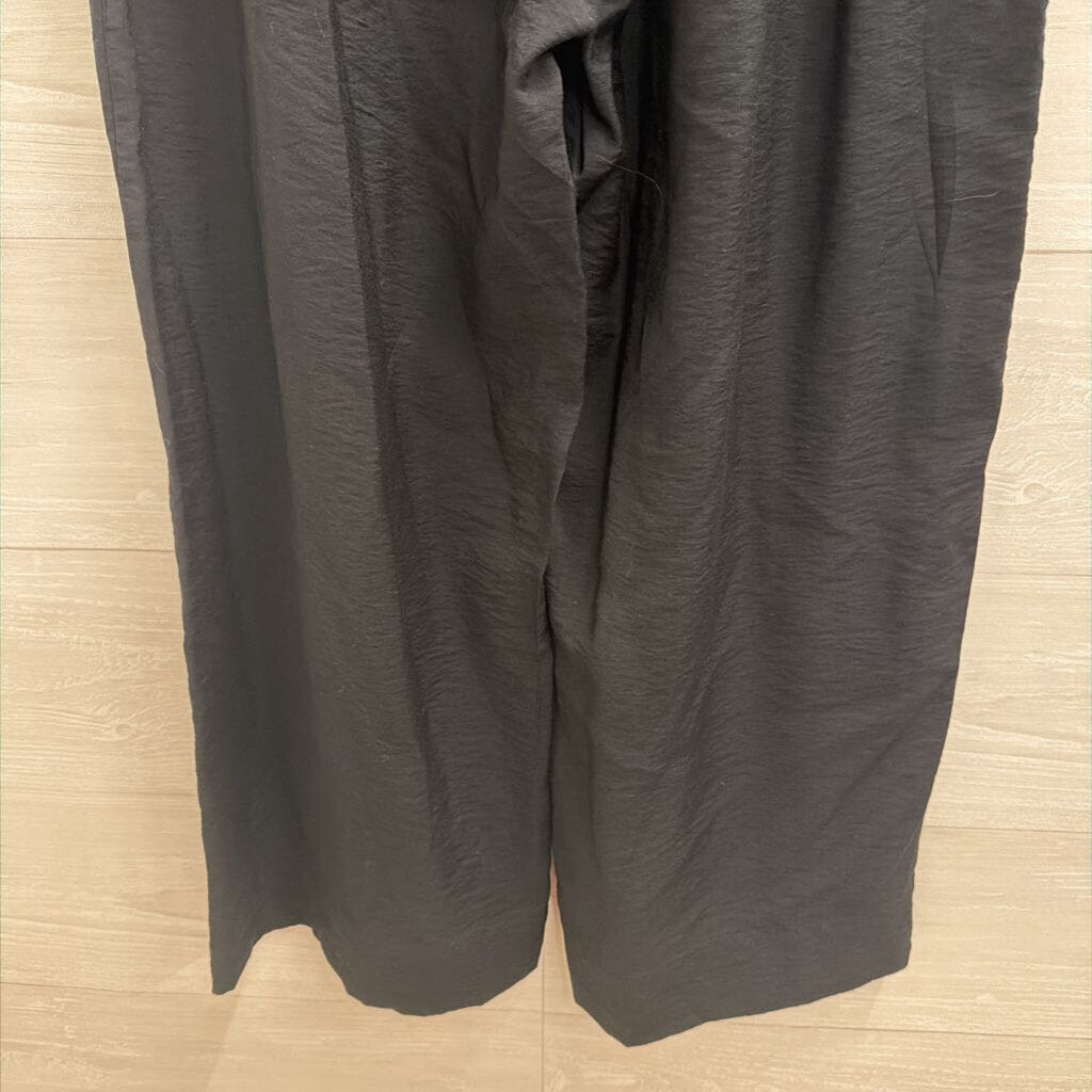 Black Wide Leg Pull On Pants Medium