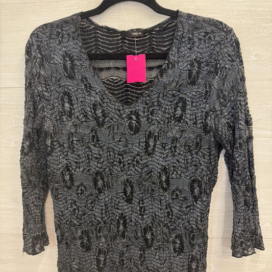 Jaipur Grey Lace Long Sleeve Top Small