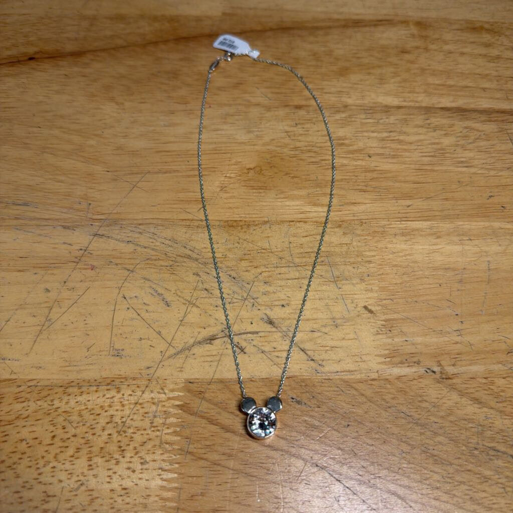 Silver Disney Mickey Pendant Necklace