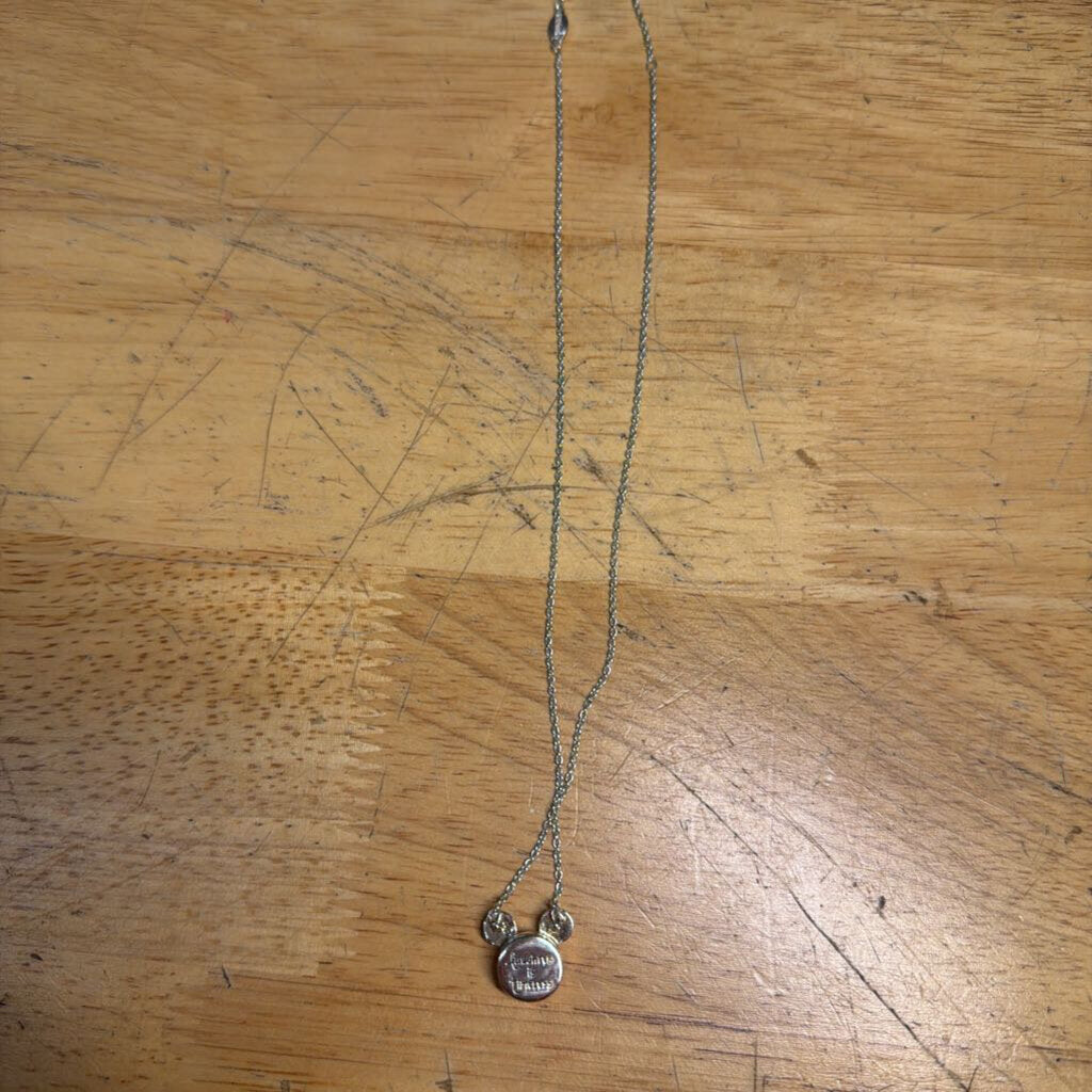 Silver Disney Mickey Pendant Necklace