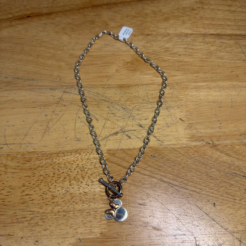 Silver Disney Minnie Mouse Pendant Necklace