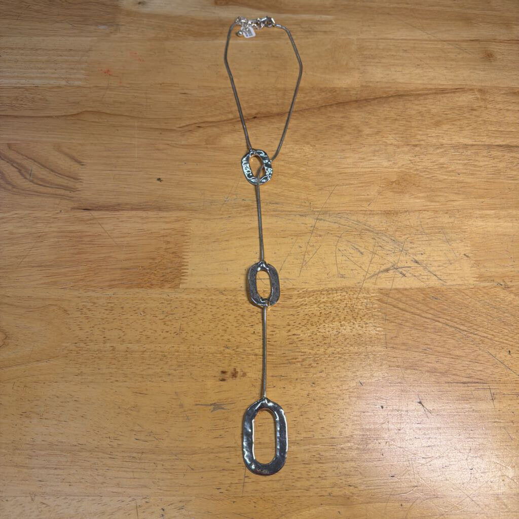 Silver Long Statement Necklace