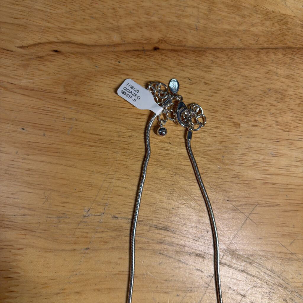 Silver Long Statement Necklace