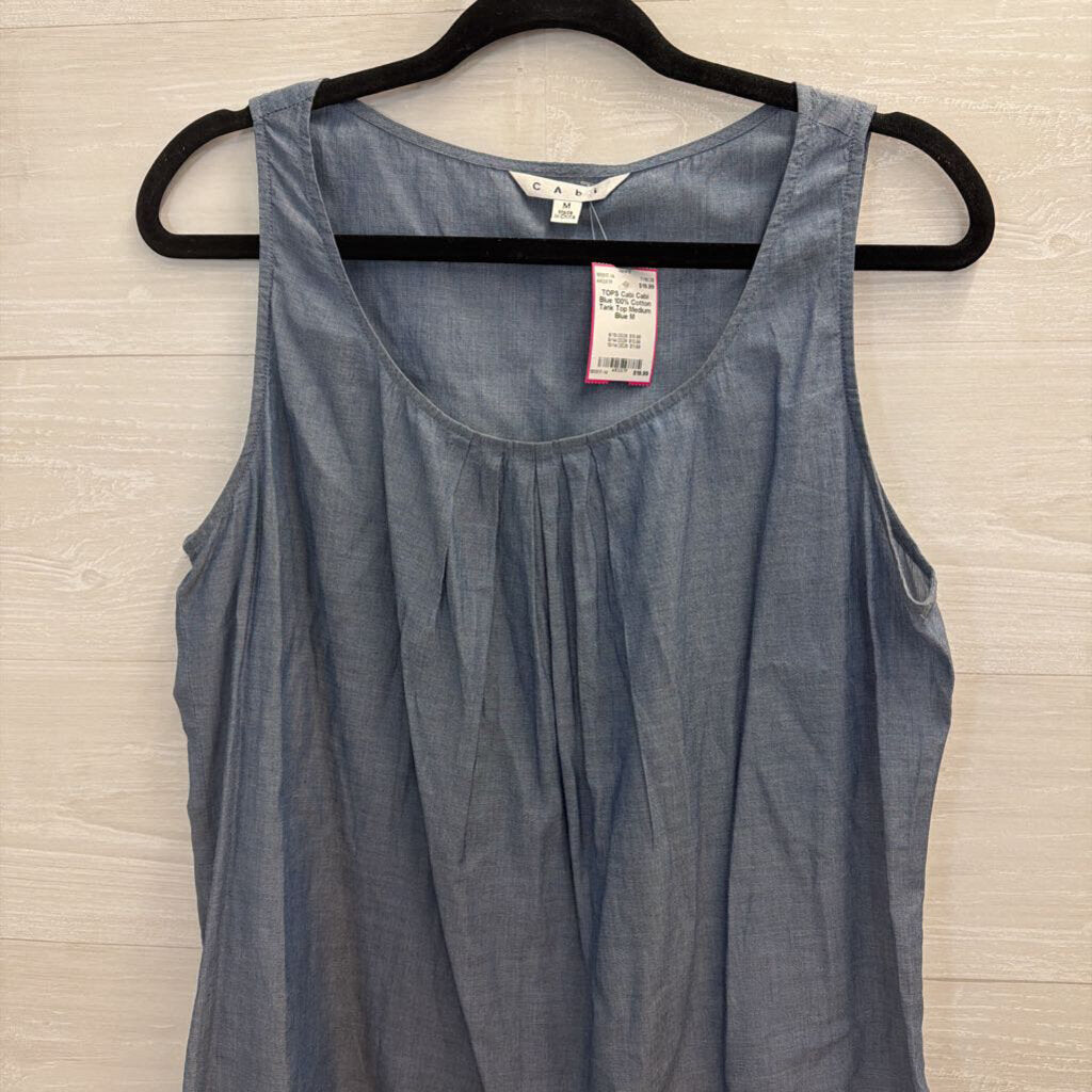 Cabi Blue 100% Cotton Tank Top Medium
