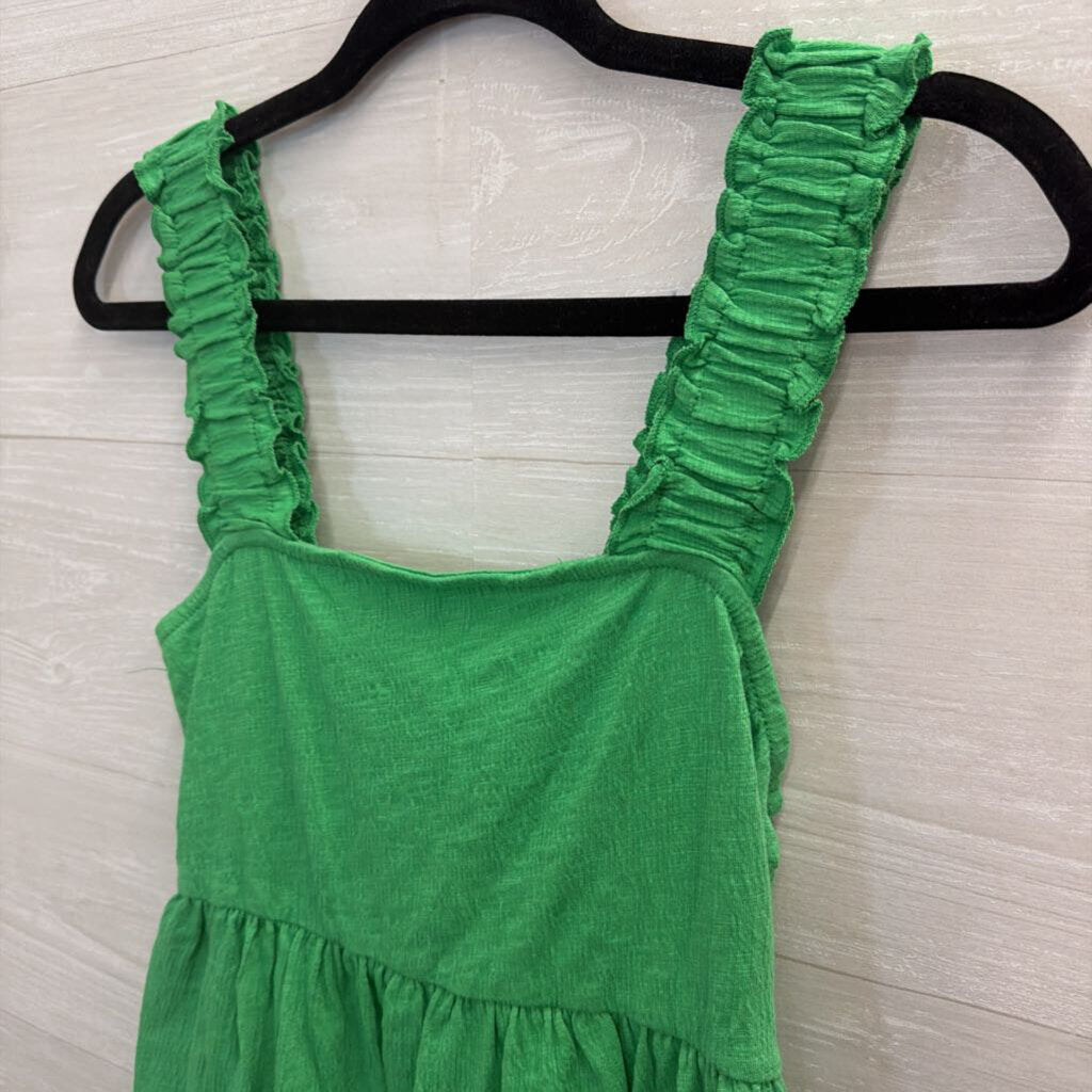 Altar'd State Green Tiered Tank Top Medium