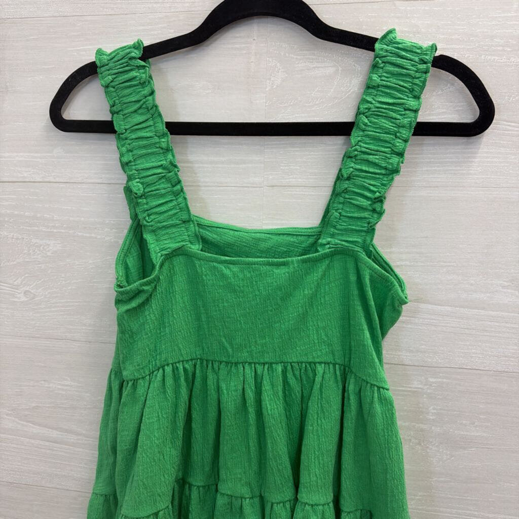 Altar'd State Green Tiered Tank Top Medium